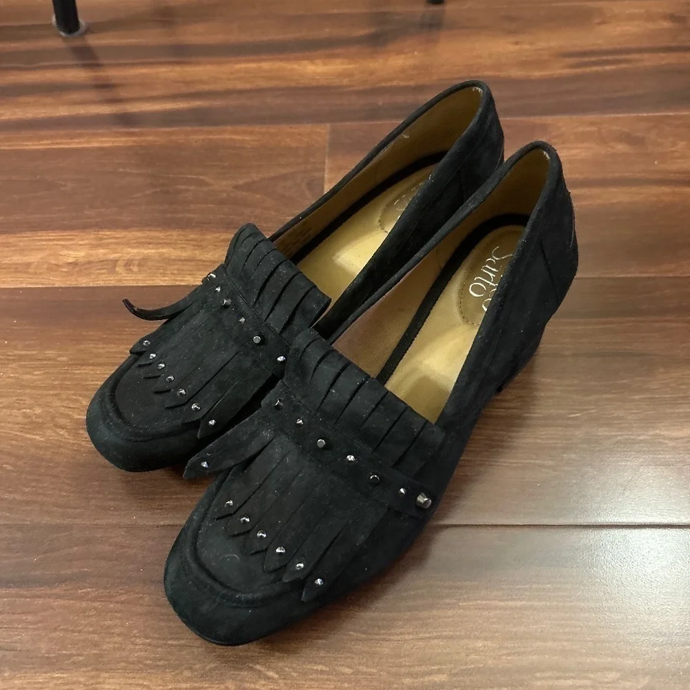 🌿END of SEASON SALE🌿 FRANCO SARTO Suede Leather Black Shoes size 9M